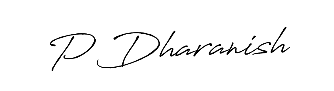 Create a beautiful signature design for name P Dharanish. With this signature (Antro_Vectra_Bolder) fonts, you can make a handwritten signature for free. P Dharanish signature style 7 images and pictures png
