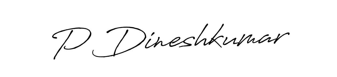 How to make P Dineshkumar name signature. Use Antro_Vectra_Bolder style for creating short signs online. This is the latest handwritten sign. P Dineshkumar signature style 7 images and pictures png