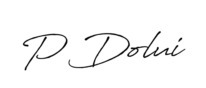Also we have P Dolui name is the best signature style. Create professional handwritten signature collection using Antro_Vectra_Bolder autograph style. P Dolui signature style 7 images and pictures png