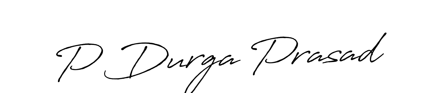 Also we have P Durga Prasad name is the best signature style. Create professional handwritten signature collection using Antro_Vectra_Bolder autograph style. P Durga Prasad signature style 7 images and pictures png