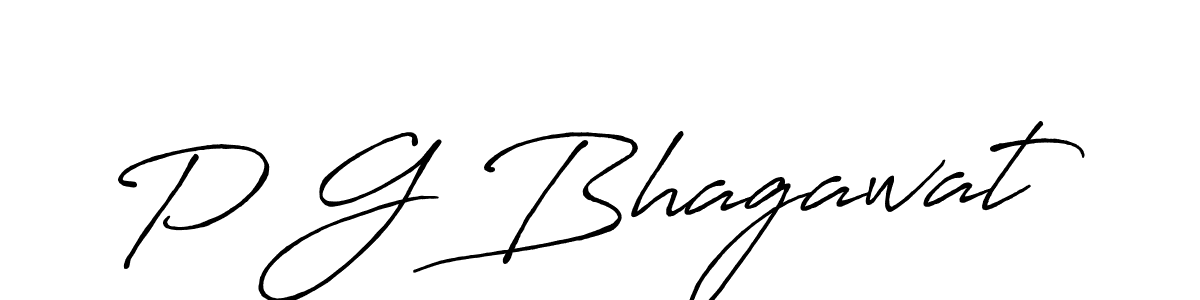 P G Bhagawat stylish signature style. Best Handwritten Sign (Antro_Vectra_Bolder) for my name. Handwritten Signature Collection Ideas for my name P G Bhagawat. P G Bhagawat signature style 7 images and pictures png