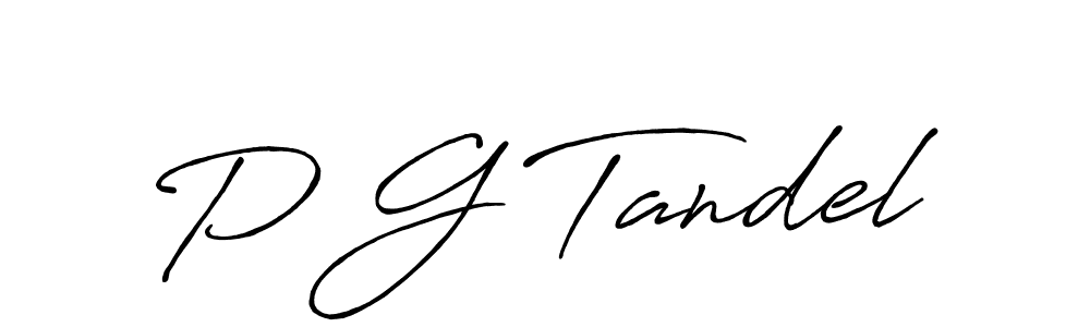 Also You can easily find your signature by using the search form. We will create P G Tandel name handwritten signature images for you free of cost using Antro_Vectra_Bolder sign style. P G Tandel signature style 7 images and pictures png