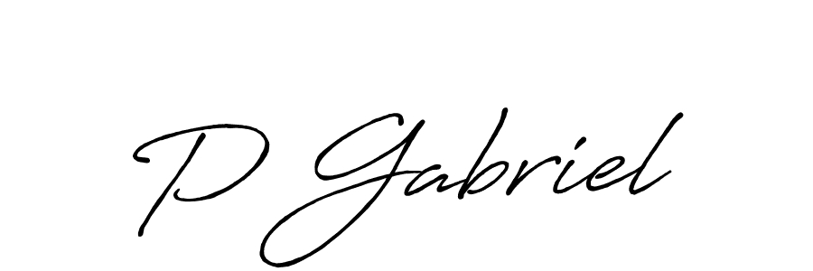 The best way (Antro_Vectra_Bolder) to make a short signature is to pick only two or three words in your name. The name P Gabriel include a total of six letters. For converting this name. P Gabriel signature style 7 images and pictures png