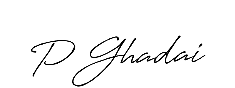 How to make P Ghadai signature? Antro_Vectra_Bolder is a professional autograph style. Create handwritten signature for P Ghadai name. P Ghadai signature style 7 images and pictures png