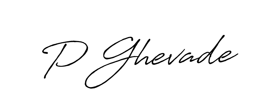 Similarly Antro_Vectra_Bolder is the best handwritten signature design. Signature creator online .You can use it as an online autograph creator for name P Ghevade. P Ghevade signature style 7 images and pictures png
