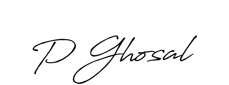 P Ghosal stylish signature style. Best Handwritten Sign (Antro_Vectra_Bolder) for my name. Handwritten Signature Collection Ideas for my name P Ghosal. P Ghosal signature style 7 images and pictures png