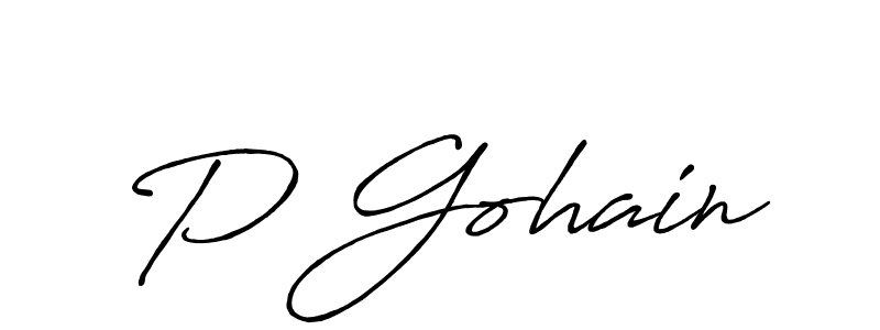 Also You can easily find your signature by using the search form. We will create P Gohain name handwritten signature images for you free of cost using Antro_Vectra_Bolder sign style. P Gohain signature style 7 images and pictures png