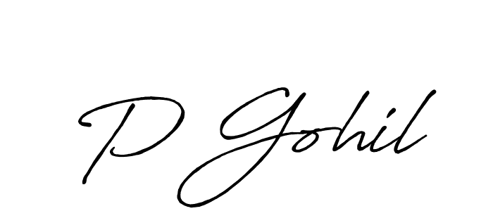 You should practise on your own different ways (Antro_Vectra_Bolder) to write your name (P Gohil) in signature. don't let someone else do it for you. P Gohil signature style 7 images and pictures png