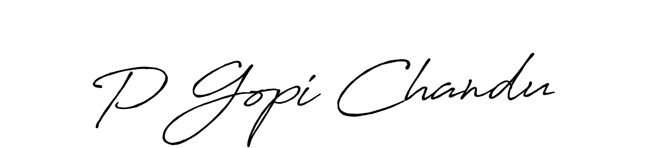 How to make P Gopi Chandu signature? Antro_Vectra_Bolder is a professional autograph style. Create handwritten signature for P Gopi Chandu name. P Gopi Chandu signature style 7 images and pictures png