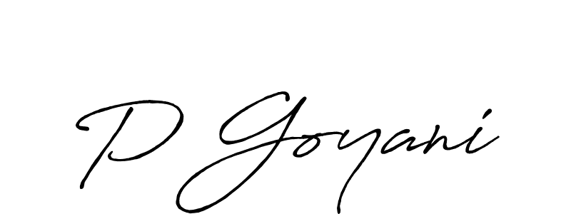 How to make P Goyani signature? Antro_Vectra_Bolder is a professional autograph style. Create handwritten signature for P Goyani name. P Goyani signature style 7 images and pictures png