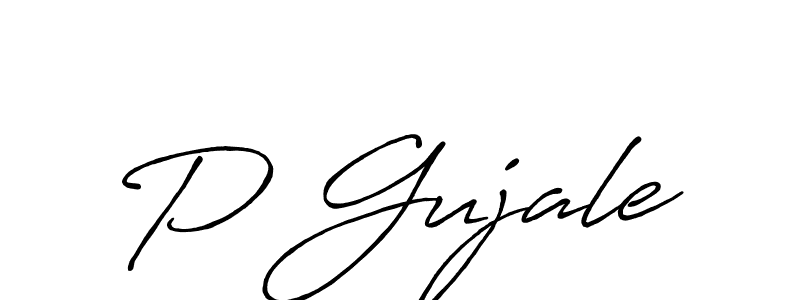 P Gujale stylish signature style. Best Handwritten Sign (Antro_Vectra_Bolder) for my name. Handwritten Signature Collection Ideas for my name P Gujale. P Gujale signature style 7 images and pictures png