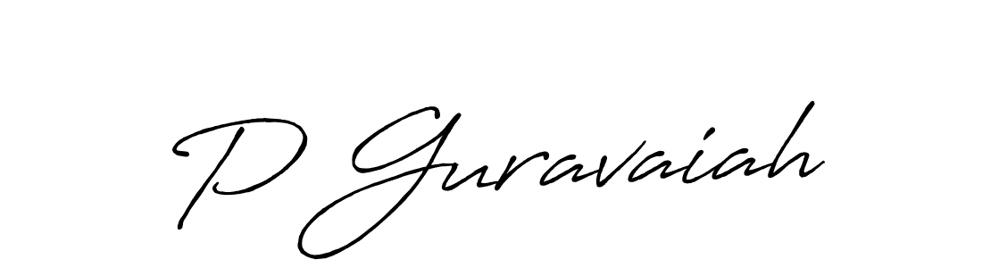 The best way (Antro_Vectra_Bolder) to make a short signature is to pick only two or three words in your name. The name P Guravaiah include a total of six letters. For converting this name. P Guravaiah signature style 7 images and pictures png