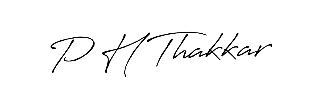 Use a signature maker to create a handwritten signature online. With this signature software, you can design (Antro_Vectra_Bolder) your own signature for name P H Thakkar. P H Thakkar signature style 7 images and pictures png