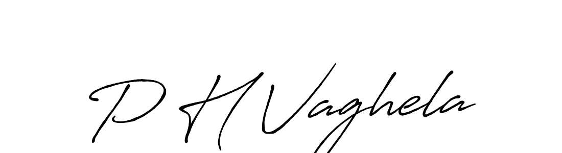 How to make P H Vaghela signature? Antro_Vectra_Bolder is a professional autograph style. Create handwritten signature for P H Vaghela name. P H Vaghela signature style 7 images and pictures png