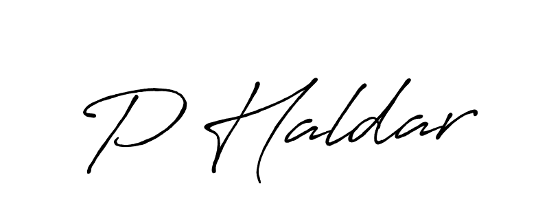 How to make P Haldar name signature. Use Antro_Vectra_Bolder style for creating short signs online. This is the latest handwritten sign. P Haldar signature style 7 images and pictures png