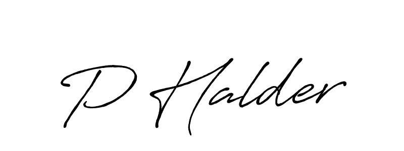 Create a beautiful signature design for name P Halder. With this signature (Antro_Vectra_Bolder) fonts, you can make a handwritten signature for free. P Halder signature style 7 images and pictures png