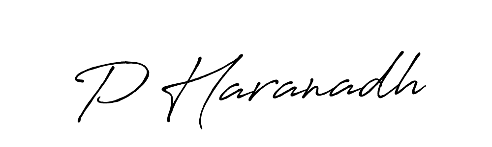 How to make P Haranadh signature? Antro_Vectra_Bolder is a professional autograph style. Create handwritten signature for P Haranadh name. P Haranadh signature style 7 images and pictures png