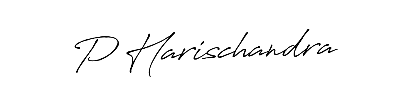 if you are searching for the best signature style for your name P Harischandra. so please give up your signature search. here we have designed multiple signature styles  using Antro_Vectra_Bolder. P Harischandra signature style 7 images and pictures png