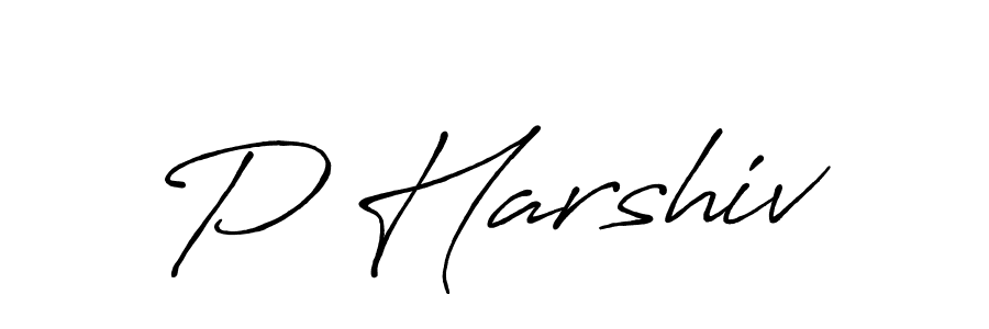 Also we have P Harshiv name is the best signature style. Create professional handwritten signature collection using Antro_Vectra_Bolder autograph style. P Harshiv signature style 7 images and pictures png