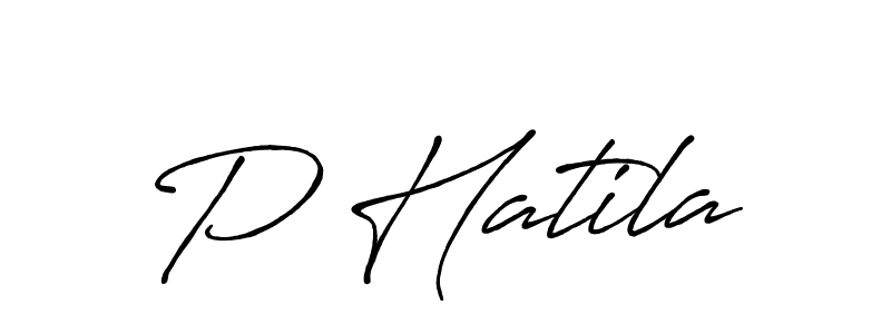 if you are searching for the best signature style for your name P Hatila. so please give up your signature search. here we have designed multiple signature styles  using Antro_Vectra_Bolder. P Hatila signature style 7 images and pictures png