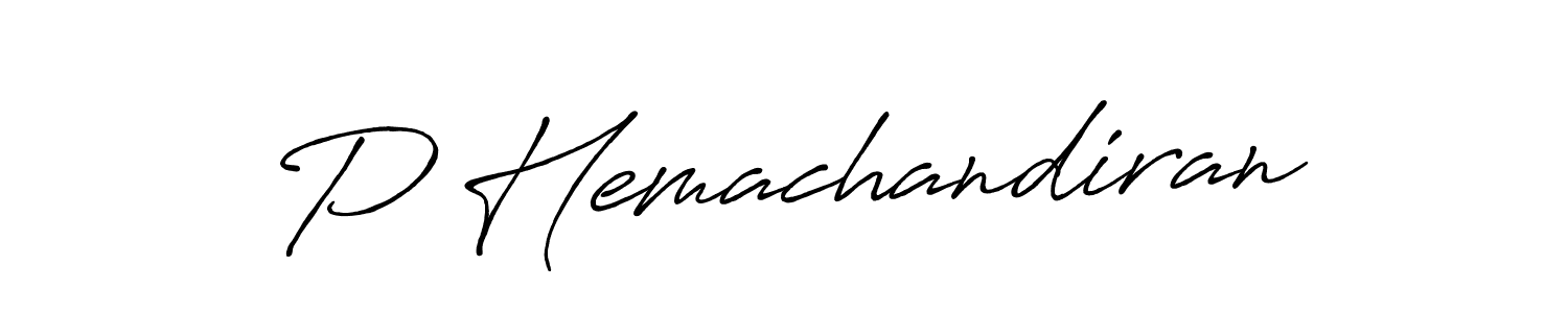 Create a beautiful signature design for name P Hemachandiran. With this signature (Antro_Vectra_Bolder) fonts, you can make a handwritten signature for free. P Hemachandiran signature style 7 images and pictures png