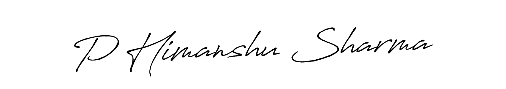 Also we have P Himanshu Sharma name is the best signature style. Create professional handwritten signature collection using Antro_Vectra_Bolder autograph style. P Himanshu Sharma signature style 7 images and pictures png
