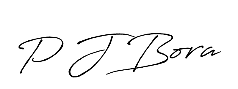 How to make P J Bora signature? Antro_Vectra_Bolder is a professional autograph style. Create handwritten signature for P J Bora name. P J Bora signature style 7 images and pictures png