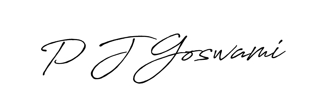 Use a signature maker to create a handwritten signature online. With this signature software, you can design (Antro_Vectra_Bolder) your own signature for name P J Goswami. P J Goswami signature style 7 images and pictures png