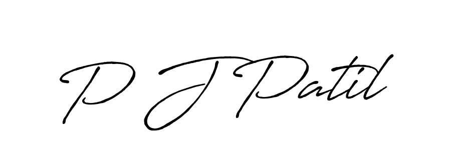 P J Patil stylish signature style. Best Handwritten Sign (Antro_Vectra_Bolder) for my name. Handwritten Signature Collection Ideas for my name P J Patil. P J Patil signature style 7 images and pictures png