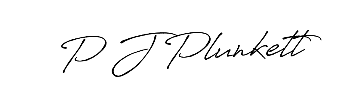 Best and Professional Signature Style for P J Plunkett. Antro_Vectra_Bolder Best Signature Style Collection. P J Plunkett signature style 7 images and pictures png