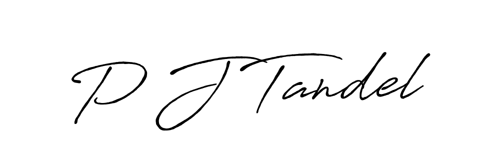 Also You can easily find your signature by using the search form. We will create P J Tandel name handwritten signature images for you free of cost using Antro_Vectra_Bolder sign style. P J Tandel signature style 7 images and pictures png