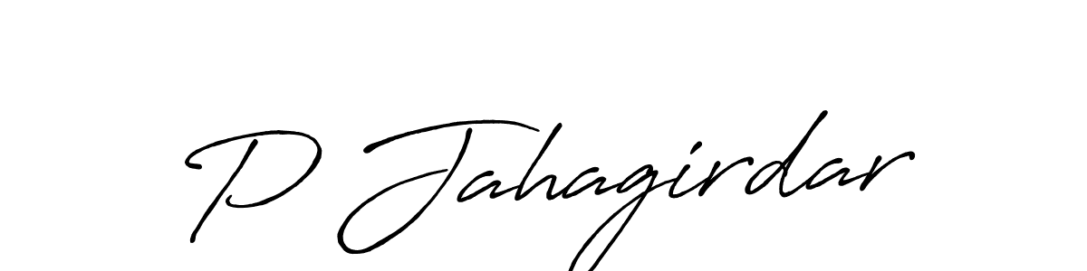 Design your own signature with our free online signature maker. With this signature software, you can create a handwritten (Antro_Vectra_Bolder) signature for name P Jahagirdar. P Jahagirdar signature style 7 images and pictures png