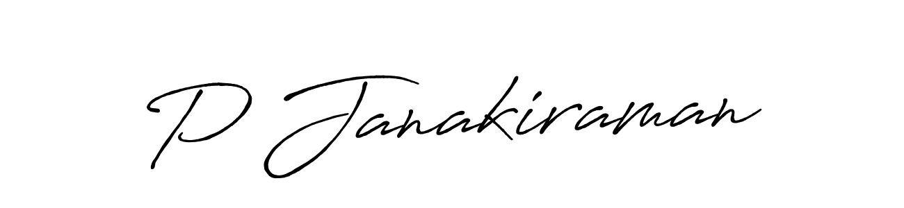 Create a beautiful signature design for name P Janakiraman. With this signature (Antro_Vectra_Bolder) fonts, you can make a handwritten signature for free. P Janakiraman signature style 7 images and pictures png