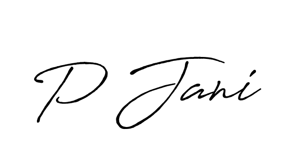 Create a beautiful signature design for name P Jani. With this signature (Antro_Vectra_Bolder) fonts, you can make a handwritten signature for free. P Jani signature style 7 images and pictures png