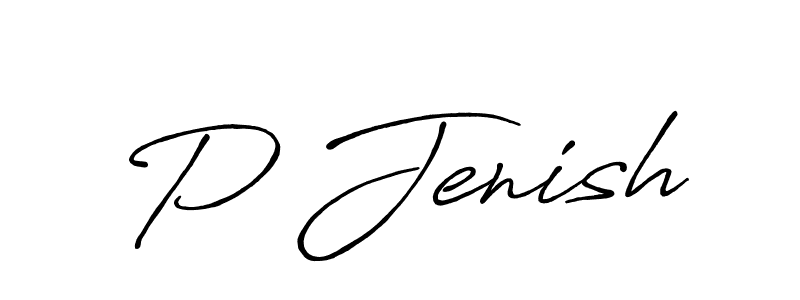 Once you've used our free online signature maker to create your best signature Antro_Vectra_Bolder style, it's time to enjoy all of the benefits that P Jenish name signing documents. P Jenish signature style 7 images and pictures png