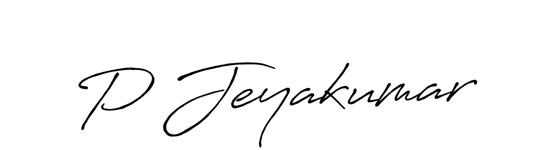 How to make P Jeyakumar name signature. Use Antro_Vectra_Bolder style for creating short signs online. This is the latest handwritten sign. P Jeyakumar signature style 7 images and pictures png
