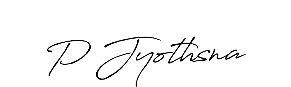 P Jyothsna stylish signature style. Best Handwritten Sign (Antro_Vectra_Bolder) for my name. Handwritten Signature Collection Ideas for my name P Jyothsna. P Jyothsna signature style 7 images and pictures png