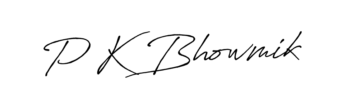 How to make P K Bhowmik signature? Antro_Vectra_Bolder is a professional autograph style. Create handwritten signature for P K Bhowmik name. P K Bhowmik signature style 7 images and pictures png