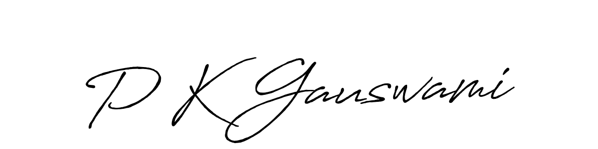 Use a signature maker to create a handwritten signature online. With this signature software, you can design (Antro_Vectra_Bolder) your own signature for name P K Gauswami. P K Gauswami signature style 7 images and pictures png