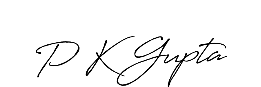 Use a signature maker to create a handwritten signature online. With this signature software, you can design (Antro_Vectra_Bolder) your own signature for name P K Gupta. P K Gupta signature style 7 images and pictures png