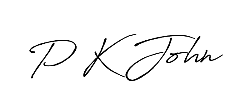 Also we have P K John name is the best signature style. Create professional handwritten signature collection using Antro_Vectra_Bolder autograph style. P K John signature style 7 images and pictures png