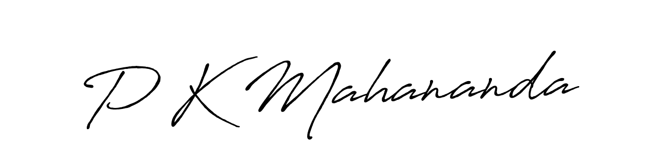 How to make P K Mahananda signature? Antro_Vectra_Bolder is a professional autograph style. Create handwritten signature for P K Mahananda name. P K Mahananda signature style 7 images and pictures png