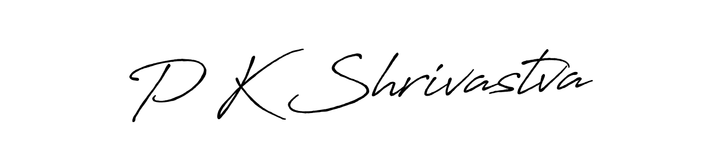 Create a beautiful signature design for name P K Shrivastva. With this signature (Antro_Vectra_Bolder) fonts, you can make a handwritten signature for free. P K Shrivastva signature style 7 images and pictures png