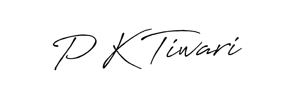 Create a beautiful signature design for name P K Tiwari. With this signature (Antro_Vectra_Bolder) fonts, you can make a handwritten signature for free. P K Tiwari signature style 7 images and pictures png