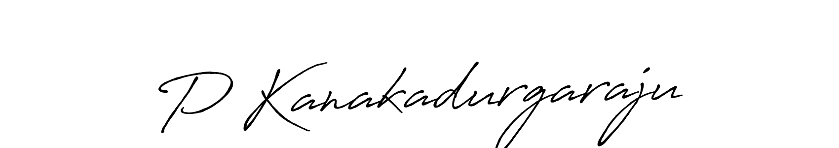 Make a beautiful signature design for name P Kanakadurgaraju. With this signature (Antro_Vectra_Bolder) style, you can create a handwritten signature for free. P Kanakadurgaraju signature style 7 images and pictures png