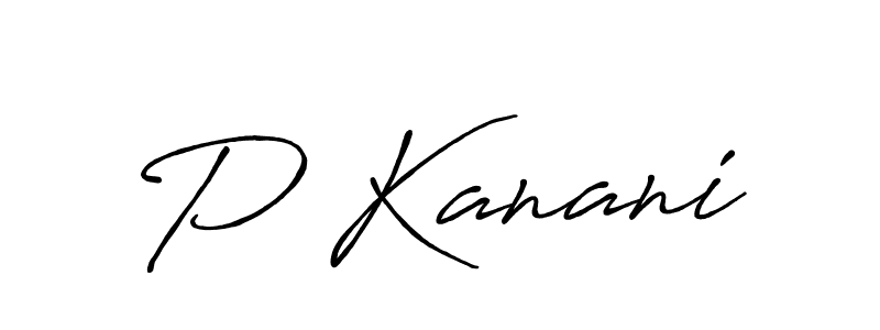 P Kanani stylish signature style. Best Handwritten Sign (Antro_Vectra_Bolder) for my name. Handwritten Signature Collection Ideas for my name P Kanani. P Kanani signature style 7 images and pictures png