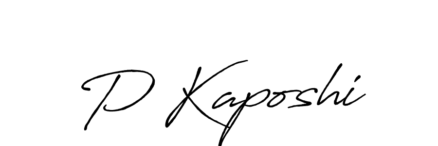 P Kaposhi stylish signature style. Best Handwritten Sign (Antro_Vectra_Bolder) for my name. Handwritten Signature Collection Ideas for my name P Kaposhi. P Kaposhi signature style 7 images and pictures png