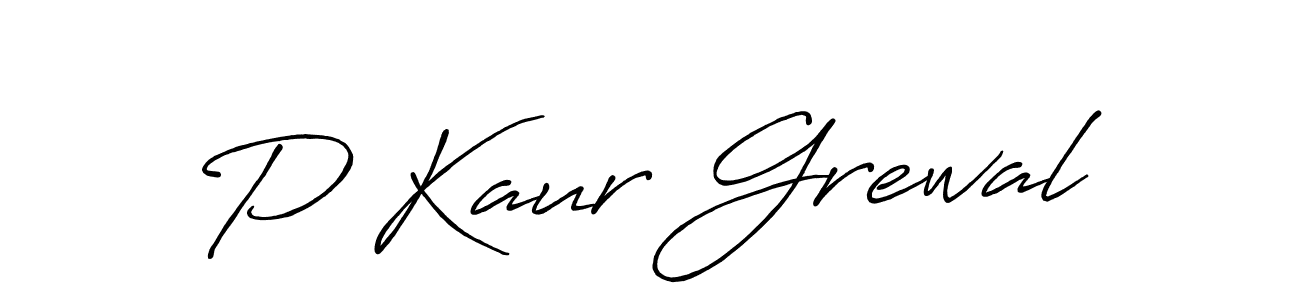 Use a signature maker to create a handwritten signature online. With this signature software, you can design (Antro_Vectra_Bolder) your own signature for name P Kaur Grewal. P Kaur Grewal signature style 7 images and pictures png