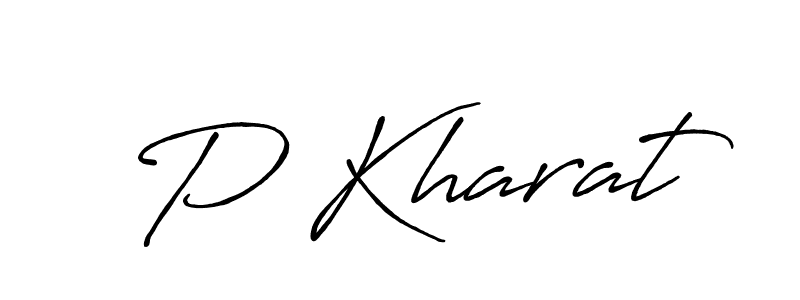 Design your own signature with our free online signature maker. With this signature software, you can create a handwritten (Antro_Vectra_Bolder) signature for name P Kharat. P Kharat signature style 7 images and pictures png