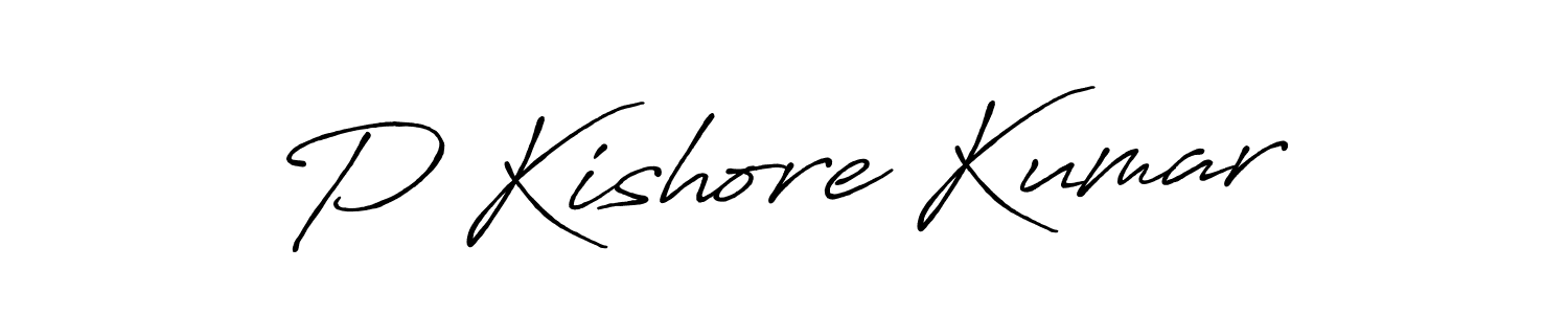 Also we have P Kishore Kumar name is the best signature style. Create professional handwritten signature collection using Antro_Vectra_Bolder autograph style. P Kishore Kumar signature style 7 images and pictures png